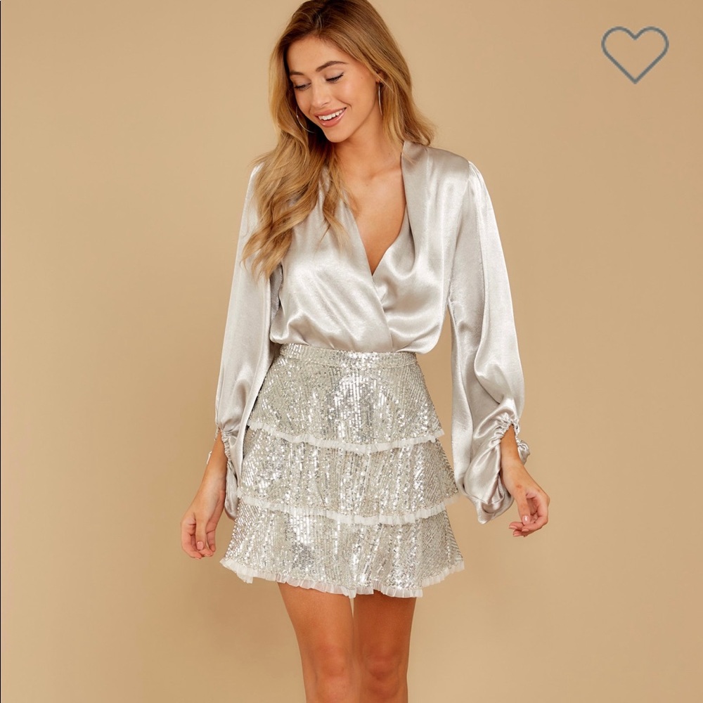 Red Dress Boutique Champagne bodysuit - silk